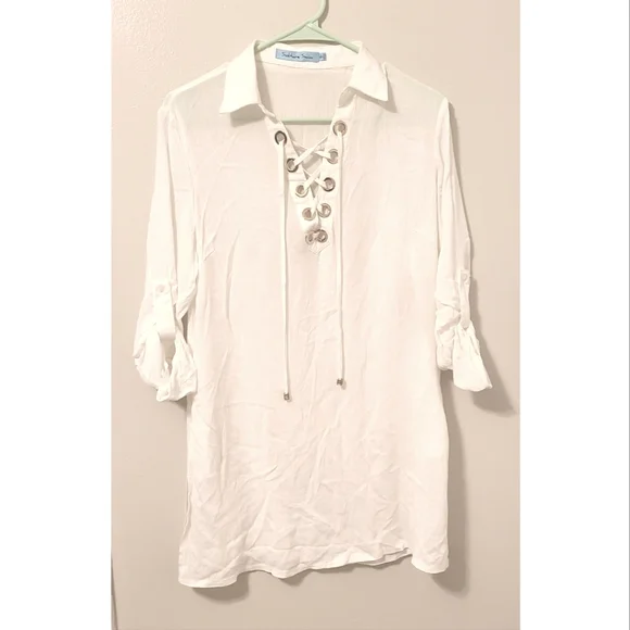 Solitaire swim cheap cover up white